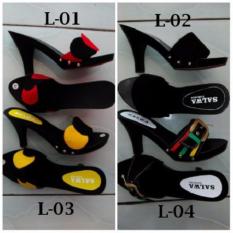 Sandal Kelom Geulis Asli Tasikmalaya, Heels 9cm Kelom Wanita Trendy Dan Elegan