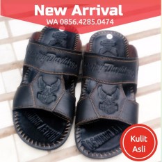 SANDAL PRIA COWOK LAKI-LAKI KULIT SAPI ASLI SENDAL HANDMADE HARLEY DAVIDSON 013 AWET KUAT MURAH BEST SELLER BERKUALITAS