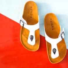 Sandal Pria Navara Terkeren - NAVARA AMBER - Hitam - Putih