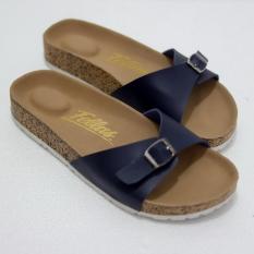 Sandal Santai Wanita Keren Strap Navy