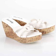 Sandal Sendal Wedges Wanita Cewek Cewe Trendy Warna Putih LMS 550 BY