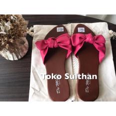 Sandal Teplek Flat Demode Pita - Pink