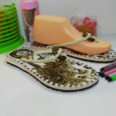 sandal wanita batik jogja tali putih