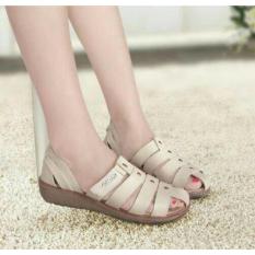 Sandal wanita kickers ct-cream, sepatu kickers cream, sepatu sandal kickers sepatu wanita kickers ct cream