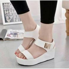 Sandal Wedges Model Wanita Model Terbaru N 40 Putih (T)