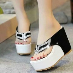 SANDAL WEDGES MURAH - SEXY LACE FOX 12CM BERKUALITAS