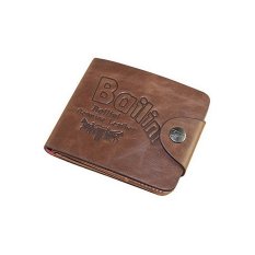 Sanwood Men Leather Wallet Card Clutch Cente Bifold Purse Brown - intl