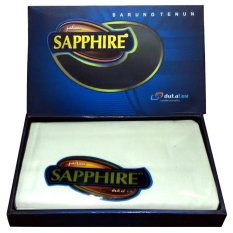 Sapphire Sarung Tenun Halus - Putih Polos