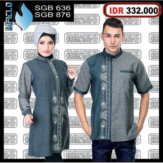 Sarimbit Baju Couple Seragam Keluarga Batik Baju Muslim Sarimbit - Nsbkn9