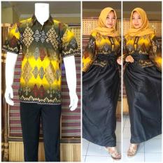 SARIMBIT GAMIS BATIK KATUN KOMBINASI SATIN SARIMBIT KELUARGA MUSLIM