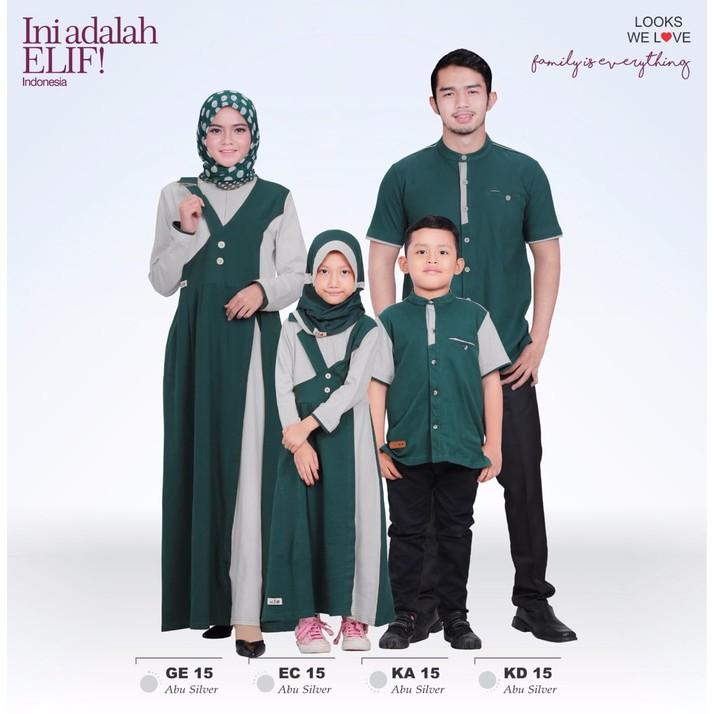 Sarimbit Keluarga Elif 15 Abu Silver - Couple Busana Muslim - G6uhmz