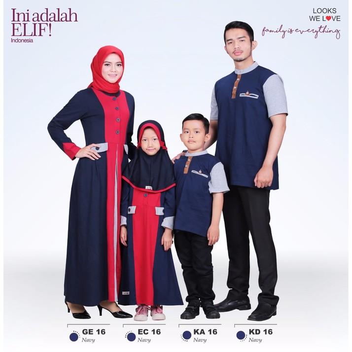 Sarimbit Keluarga Elif 16 Navy - Couple Busana Muslim - C1zyfi