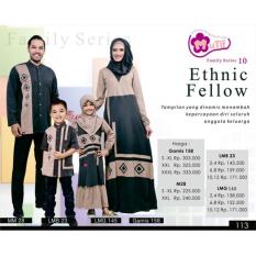 Sarimbit - Mutif - Abu Tua - Couple Baju Muslim Keluarga - Seragam - Nbdodc