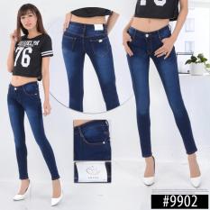 SAROHA - Celana Jeans Wanita Skinny Street Berbahan Soft Jeans - Biru