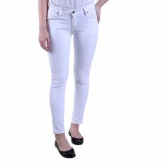 SAROHA - Celana Wanita Soft Jeans - Putih