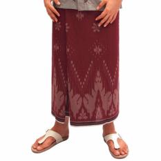 Sarung ATLAS motif Kembang - Merah