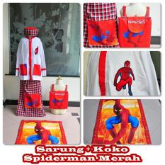 Sarung dan Koko Anak Karakter Spiderman Merah