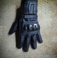 Sarung Tangan Motor Kulit Asli Full Glove Bikers With Fibre Protector Murah