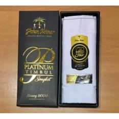 Sarung Tenun Pohon Korma Platinum Putih