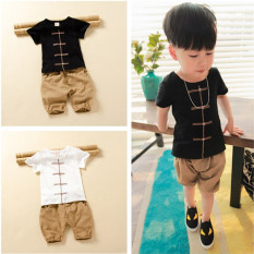 Sayang Katun Anak Laki-laki Pakaian Adat Tiongkok (Putih)