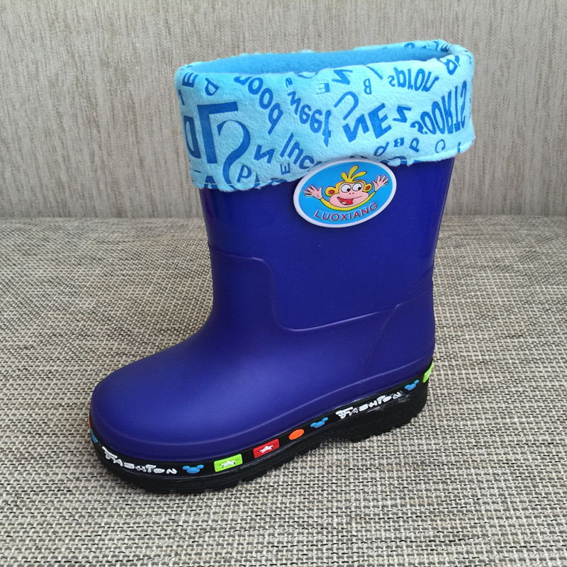 Bandingkan Toko Anak-anak sepatu boots hujan Pria dan wanita anak Penghangat Anti Selip sepatu