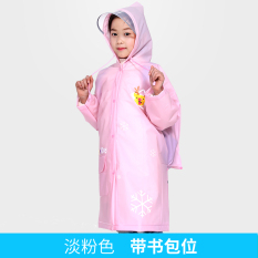 Sayang Luar Rumah Model Korea Pria Dan Wanita Tahan Air Jas Hujan Anak-anak Jas Hujan (Ada Tas Ransel Bit/Isolasi Warna Anak Rusa Pucat)