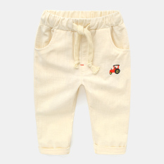Sayang U8447 Kain Linen Semi And Baru Anak Kasual Celana Celana Panjang (Warna Beras)