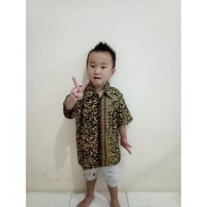 SB Collection Atasan Kemeja Xavi Lengan Pendek Batik Anak Laki-Laki