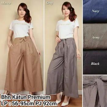 SB Collection Celana Jelita Kulot Rok Pant-Hitam