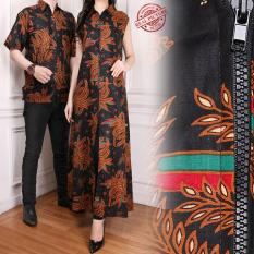 SB Collection Couple Gamis Longdress Cindi dan Kemeja Batik Pria