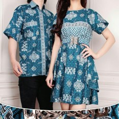 SB Collection Couple Midi Dress Windia Jumbo Dan Kemeja Batik Pria