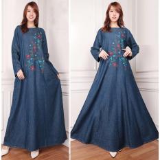 SB Collection Dress Maxi Citra Longdress Jeans Jumbo Gamis