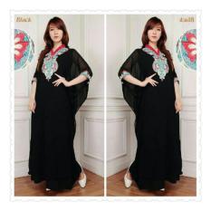 SB Collection Kaftan Lula Gamis Jumbo Maxi Dress Bordir-Hitam