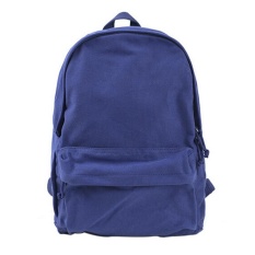 School Backpack Sederhana Ransel Ransel Canvas Bahu Tas untuk Remaja-Biru-Intl