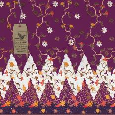 Cek Batik - Kain Batik Motif Paras Madura Bunga Unik (Ungu)