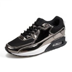SDP Emas MAX AIR PELATIH Bernapas Sneakers Outdoor Menjalankan Sepatu untuk Wanita Pria Pasangan (Hitam)-Intl