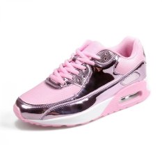 SDP Emas MAX AIR PELATIH Bernapas Sneakers Outdoor Menjalankan Sepatu untuk Wanita Pria Pasangan (Perak)-Intl