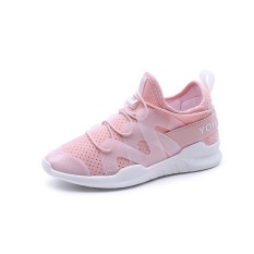 SDP Kedatangan Baru Gaya Korea Wanita Tenis Sepatu Bernapas Jaring untuk Wanita Sepatu Olahraga Super Light Renda-up Outdoor Wanita Athletic Sneakers (Merah Muda) -Intl