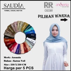 Segiempat rawis saudia ansania polos per 5 PCS- jilbab hijab kerudung bahan adem nyaman digunakan