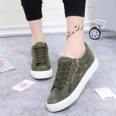 Sekarang Korea Modis Gaya Hitam Musim Semi Baru Sepatu Angsa Emas Sepatu Sepatu Sepatu Wanita (Hijau Tentara)