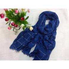 Selendang Sifon Shawl Selendang Zoya Zalora Selendang Pria Selendang Wanita Shawl Pria Pashmina Shawl Scarf Scarves Calya Biru