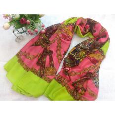 Selendang Sifon Shawl Selendang Zoya Zalora Selendang Pria Selendang Wanita Shawl Pria Pashmina Shawl Scarf Scarves Cantiki Premium Hijau Pink