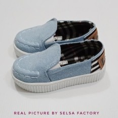 Selsa Sepatu Kets Anak Trendi Jeans Biru Muda Lois