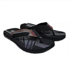 Sendal Jepit - Sendal Pantai - Sandal Jepit Carvil Tigris In Black Vintage Brown - Hitam Coklat - Size 39