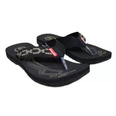 Sendal Jepit - Sendal Pantai - Sandal Jepit Carvil Vintage M In Black Vintage Brown - Hitam Coklat - Size 39