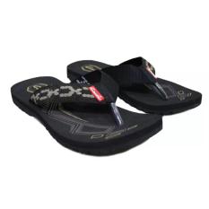 Sendal Jepit - Sendal Pantai - Sandal Jepit Carvil Vintage M In Black Vintage Brown - Hitam Coklat - Size 40