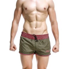SEOBEAN Baru Haid Loungewear Pants Bang Pendek Sports Pants Bang Pendek Pantai Santai (hijau Tentara, Ukuran: S-XL)