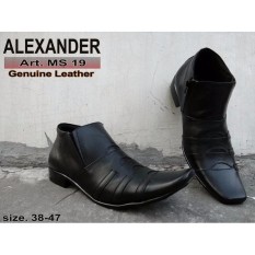 Sepatu Alexander ALX05 Boot Formal Kulit Asli, Sepatu Kantor pria, Sepatu Sekolah, Sepatu Pantofel Kulit Sapi Asli