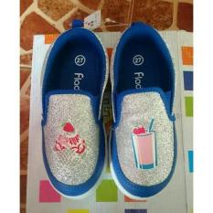 sepatu anak fladeo size 26,28,29 motif waffel biru