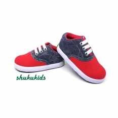 Sepatu Anak Laki-Laki Murah Trendy Casual Stylist Abu Merah by SHUKU